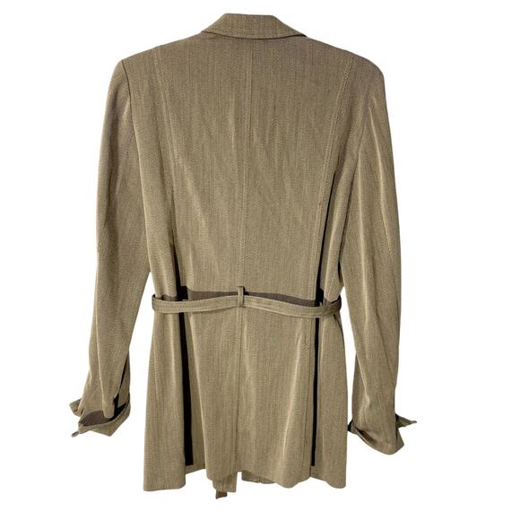 WORTH Light Brown Jacket with belt Size 4 (Wool Blend) - Picture 5 of 7